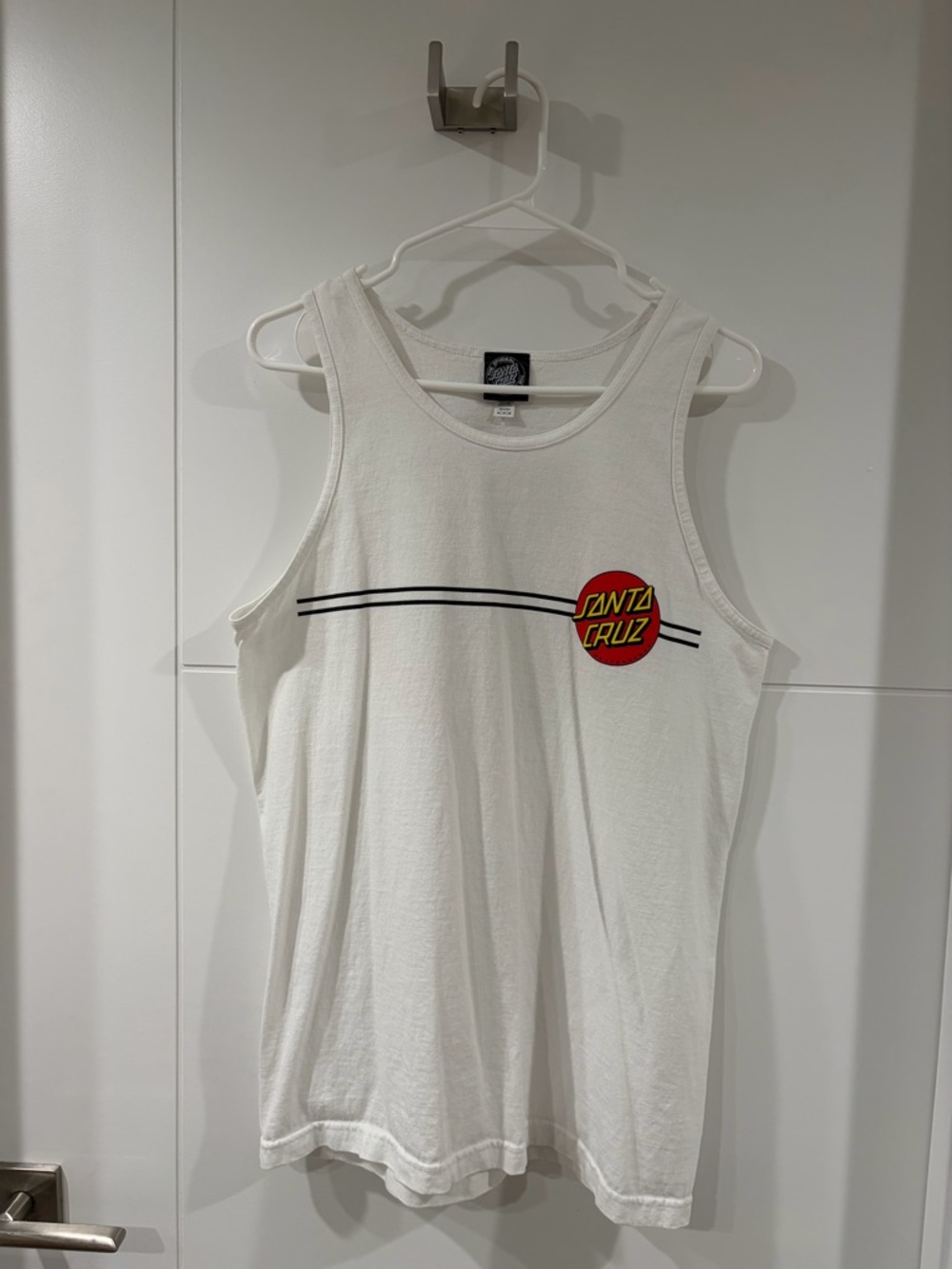 Santa Cruz White Logo Tank Top, Medium, like new